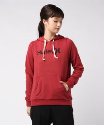 W HRLY OAO FLEECE PULLOVER LS / レディース プルオーバーパーカープリントロゴ サーフカジュアル