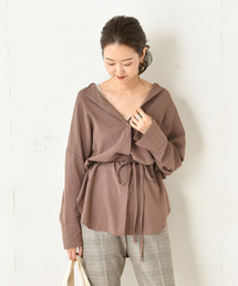 DouDou | ベルト付き前開きシャツ(シャツ/ブラウス)