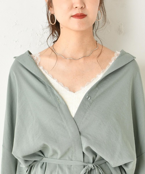 DouDou（ドゥドゥ）の「ベルト付き前開きシャツ（シャツ/ブラウス・レディース・ベージュ/ブラウン/グリーン・FREE）」の19枚目の写真