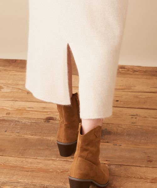 natural couture（ナチュラルクチュール）の「フォックス×アンゴラゆるタイトスカート（スカート・レディース・グレー/ピンク/アイボリー/モカ・FREE）」の13枚目の写真