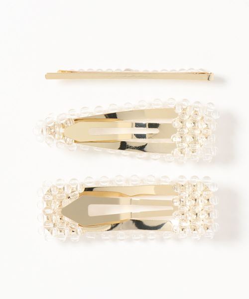 LOWRYS FARM(ローリーズファーム)の「ビーズヘアSETピン 861848(ヘアピン・レディース・ホワイト/ブラウン/グリーン・FREE)」の4枚目の写真