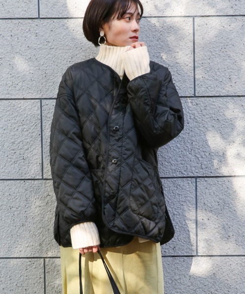 LOWRYS FARM（ローリーズファーム）の「キルティングブルゾン　861009（ブルゾン・レディース・アイボリー/ブラック/グリーン/イエロー・FREE）」の3枚目の写真