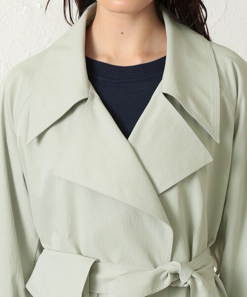 オンライン直販 セール ベルトポケットトレンチ トレンチコート Cast キャスト コロン のファッション 代引き人気 Arenatheatre Net