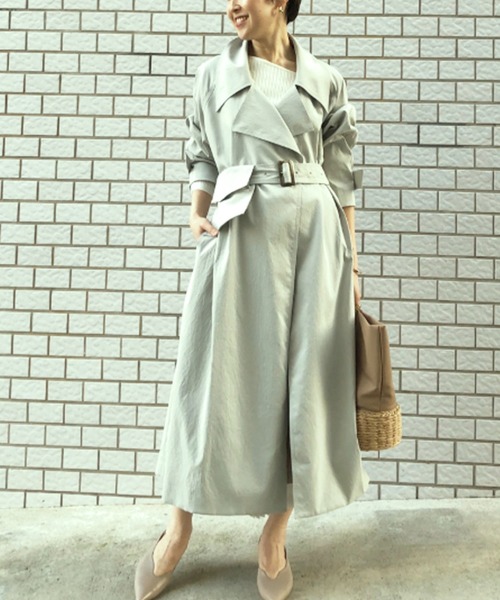 オンライン直販 セール ベルトポケットトレンチ トレンチコート Cast キャスト コロン のファッション 代引き人気 Arenatheatre Net