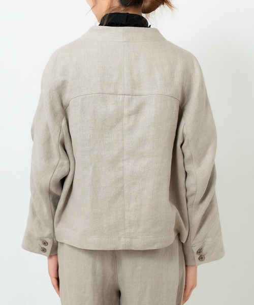 PUAL CE CIN（ピュアルセシン）の「【Kanocoさん着用】ボトルネックジャケット（その他アウター・レディース・ナチュラル/ブラック・FREE）」の6枚目の写真