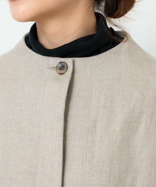 PUAL CE CIN（ピュアルセシン）の「【Kanocoさん着用】ボトルネックジャケット（その他アウター・レディース・ナチュラル/ブラック・FREE）」の7枚目の写真