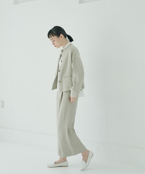 PUAL CE CIN（ピュアルセシン）の「【Kanocoさん着用】ボトルネックジャケット（その他アウター・レディース・ナチュラル/ブラック・FREE）」の11枚目の写真