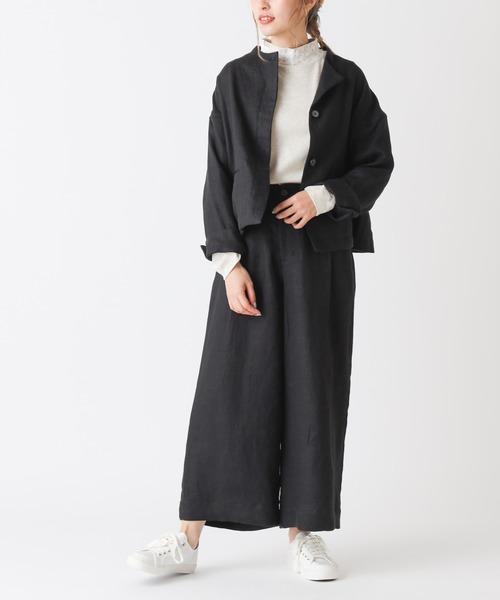 PUAL CE CIN（ピュアルセシン）の「【Kanocoさん着用】ボトルネックジャケット（その他アウター・レディース・ナチュラル/ブラック・FREE）」の15枚目の写真