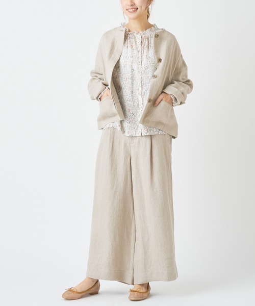 PUAL CE CIN（ピュアルセシン）の「【Kanocoさん着用】ボトルネックジャケット（その他アウター・レディース・ナチュラル/ブラック・FREE）」の3枚目の写真