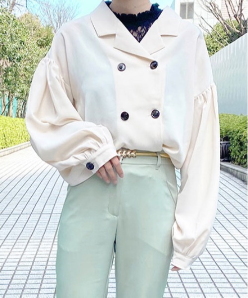 PairPair(ペアペア)の「ハイネックレースタンク(タンクトップ・レディース・ブラック/オフホワイト・FREE)」の8枚目の写真