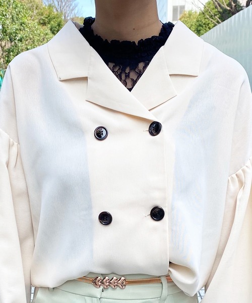 PairPair(ペアペア)の「ハイネックレースタンク(タンクトップ・レディース・ブラック/オフホワイト・FREE)」の9枚目の写真