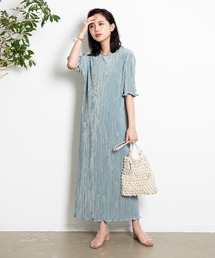 Aunt Marie's | AUNT MARIE’S プリーツ加工ロングカットワンピース(ワンピース)