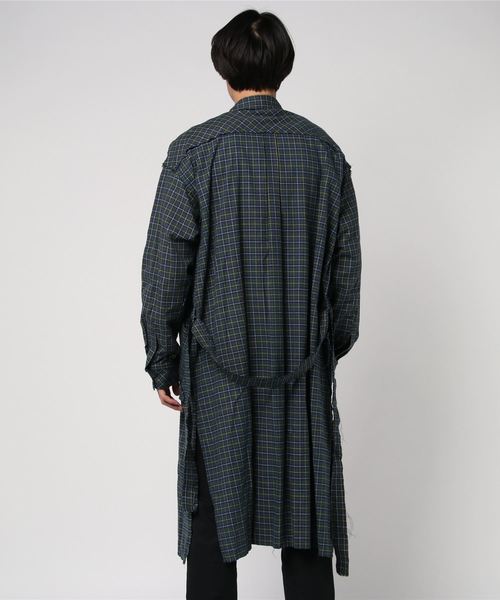 トーマスメイソンチェックロングシャツコート（その他アウター