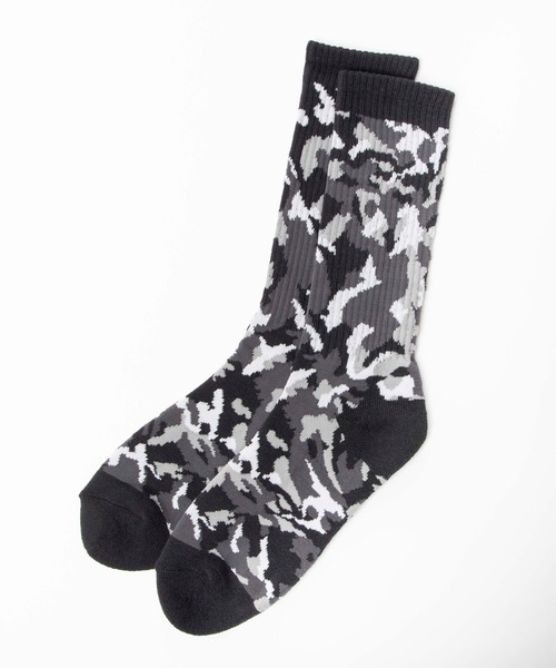 WEGO（ウィゴー）の「WEGO/カモフラージュレギュラーソックス（ソックス/靴下・メンズ・ブラック/パープル・FREE）」の2枚目の写真