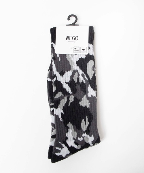 WEGO（ウィゴー）の「WEGO/カモフラージュレギュラーソックス（ソックス/靴下・メンズ・ブラック/パープル・FREE）」の4枚目の写真