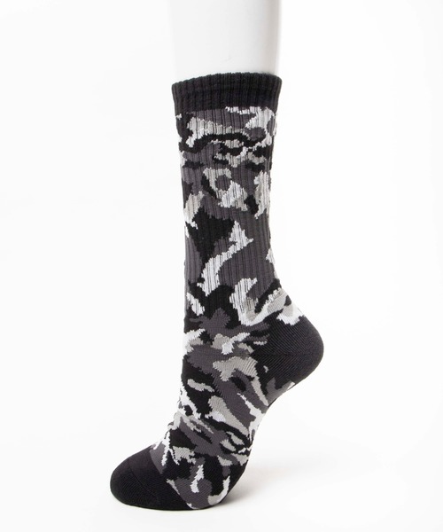 WEGO（ウィゴー）の「WEGO/カモフラージュレギュラーソックス（ソックス/靴下・メンズ・ブラック/パープル・FREE）」の6枚目の写真