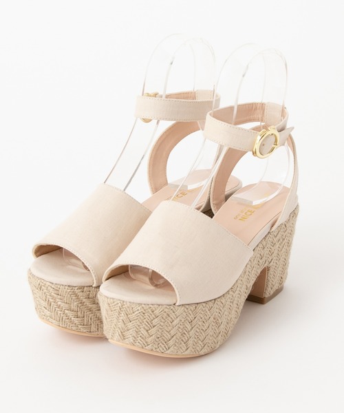 one after another NICE CLAUP（ワンアフターアナザーナイスクラップ）の「2wayリネンリボンサンダル（サンダル・レディース・ブラック/モカ/ライトベージュ・SMALL/MEDIUM/LARGE）」の7枚目の写真