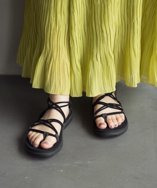 Aunt Marie's（アントマリーズ）の「コードストラップサンダル/AUNT MARIE'S（サンダル・レディース・ブラック/カーキ・SMALL/MEDIUM/LARGE）」の22枚目の写真