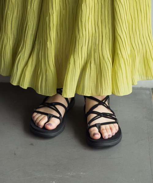 Aunt Marie's（アントマリーズ）の「コードストラップサンダル/AUNT MARIE'S（サンダル・レディース・ブラック/カーキ・SMALL/MEDIUM/LARGE）」の3枚目の写真