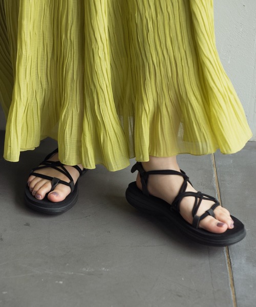 Aunt Marie's（アントマリーズ）の「コードストラップサンダル/AUNT MARIE'S（サンダル・レディース・ブラック/カーキ・SMALL/MEDIUM/LARGE）」の4枚目の写真