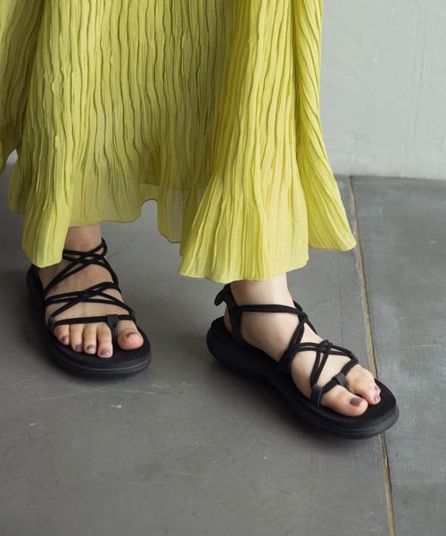 Aunt Marie's（アントマリーズ）の「コードストラップサンダル/AUNT MARIE'S（サンダル・レディース・ブラック/カーキ・SMALL/MEDIUM/LARGE）」の6枚目の写真