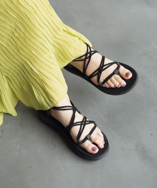 Aunt Marie's（アントマリーズ）の「コードストラップサンダル/AUNT MARIE'S（サンダル・レディース・ブラック/カーキ・SMALL/MEDIUM/LARGE）」の8枚目の写真