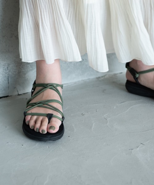 Aunt Marie's（アントマリーズ）の「コードストラップサンダル/AUNT MARIE'S（サンダル・レディース・ブラック/カーキ・SMALL/MEDIUM/LARGE）」の11枚目の写真