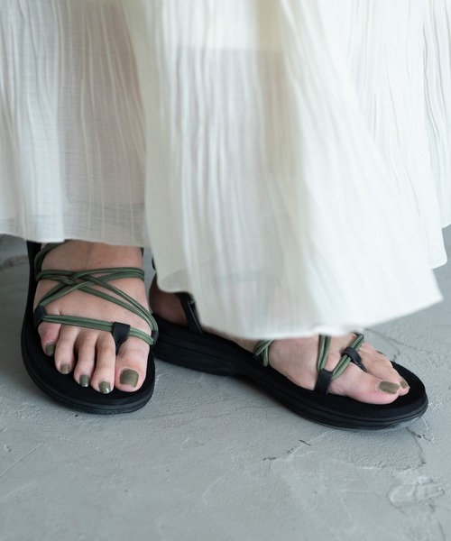 Aunt Marie's（アントマリーズ）の「コードストラップサンダル/AUNT MARIE'S（サンダル・レディース・ブラック/カーキ・SMALL/MEDIUM/LARGE）」の12枚目の写真
