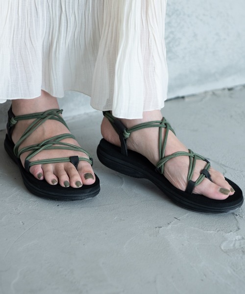 Aunt Marie's（アントマリーズ）の「コードストラップサンダル/AUNT MARIE'S（サンダル・レディース・ブラック/カーキ・SMALL/MEDIUM/LARGE）」の13枚目の写真