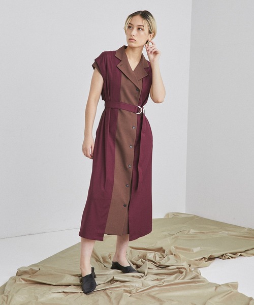 ダブルレイヤーシャツワンピース（ワンピース）｜UNITED TOKYO