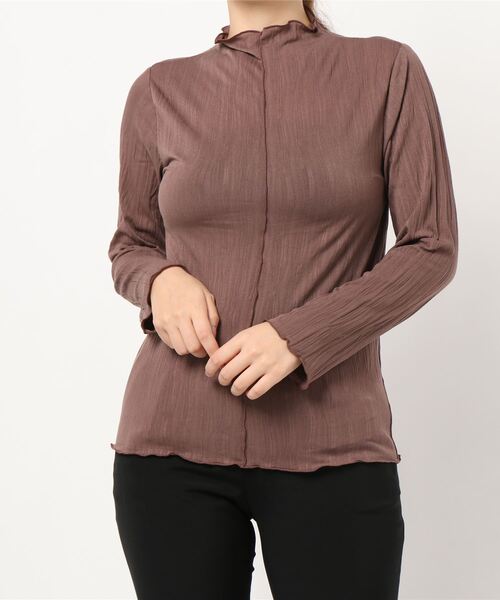 natural couture（ナチュラルクチュール）の「クリンクルメローＴ（Tシャツ/カットソー・レディース・ブラック/ブラウン/アイボリー/ミント/ライトベージュ・FREE）」の15枚目の写真