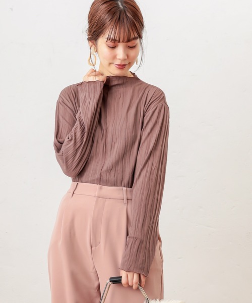 natural couture（ナチュラルクチュール）の「クリンクルメローＴ（Tシャツ/カットソー・レディース・ブラック/ブラウン/アイボリー/ミント/ライトベージュ・FREE）」の11枚目の写真