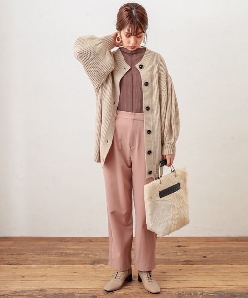 natural couture（ナチュラルクチュール）の「クリンクルメローＴ（Tシャツ/カットソー・レディース・ブラック/ブラウン/アイボリー/ミント/ライトベージュ・FREE）」の21枚目の写真