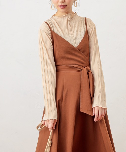 natural couture（ナチュラルクチュール）の「クリンクルメローＴ（Tシャツ/カットソー・レディース・ブラック/ブラウン/アイボリー/ミント/ライトベージュ・FREE）」の18枚目の写真