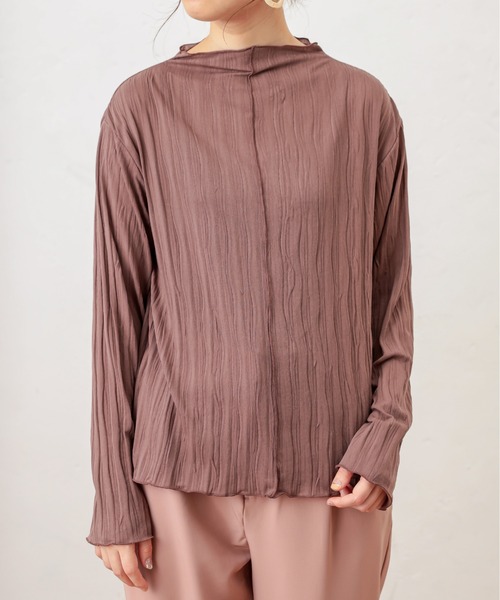 natural couture（ナチュラルクチュール）の「クリンクルメローＴ（Tシャツ/カットソー・レディース・ブラック/ブラウン/アイボリー/ミント/ライトベージュ・FREE）」の19枚目の写真