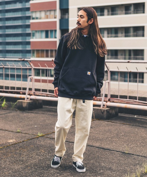 Carhartt（カーハート）の「CARHARTT カーハート ワイドシルエットパーカー  裏起毛フーディー ミッドウェイト Hooded Sweatshirt K121（パーカー・メンズ・ブラック/ダークブラウン/ネイビー/モスグリーン/ヘザーグレー/ヘザーチャコール・S/M/L/XL）」の11枚目の写真