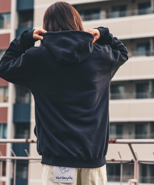 Carhartt（カーハート）の「CARHARTT カーハート ワイドシルエットパーカー  裏起毛フーディー ミッドウェイト Hooded Sweatshirt K121（パーカー・メンズ・ブラック/ダークブラウン/ネイビー/モスグリーン/ヘザーグレー/ヘザーチャコール・S/M/L/XL）」の12枚目の写真