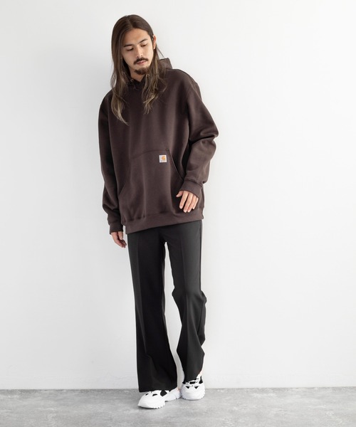 Carhartt（カーハート）の「CARHARTT カーハート ワイドシルエットパーカー  裏起毛フーディー ミッドウェイト Hooded Sweatshirt K121（パーカー・メンズ・ブラック/ダークブラウン/ネイビー/モスグリーン/ヘザーグレー/ヘザーチャコール・S/M/L/XL）」の22枚目の写真