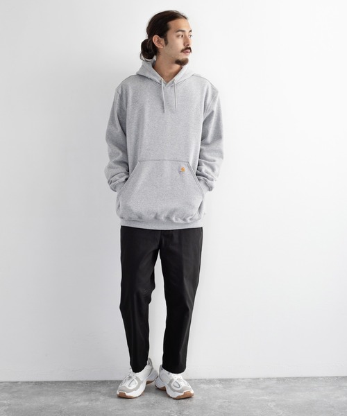 Carhartt（カーハート）の「CARHARTT カーハート ワイドシルエットパーカー  裏起毛フーディー ミッドウェイト Hooded Sweatshirt K121（パーカー・メンズ・ブラック/ダークブラウン/ネイビー/モスグリーン/ヘザーグレー/ヘザーチャコール・S/M/L/XL）」の14枚目の写真