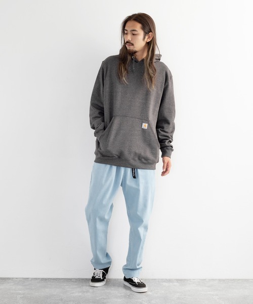 Carhartt（カーハート）の「CARHARTT カーハート ワイドシルエットパーカー  裏起毛フーディー ミッドウェイト Hooded Sweatshirt K121（パーカー・メンズ・ブラック/ダークブラウン/ネイビー/モスグリーン/ヘザーグレー/ヘザーチャコール・S/M/L/XL）」の17枚目の写真