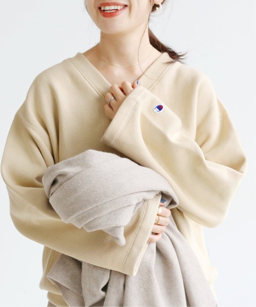 IENA（イエナ）の「【Champion/チャンピオン】別注REVERSEWEAVE プルオーバー◆（スウェット・レディース・ブラック/ブラウン/ベージュ/キャメル・FREE）」の3枚目の写真