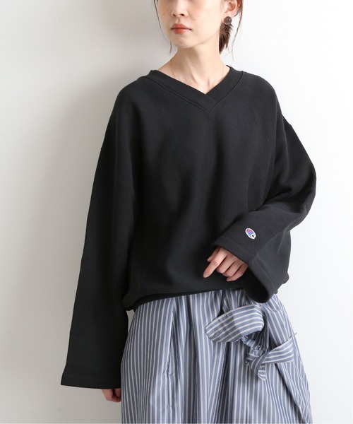 IENA（イエナ）の「【Champion/チャンピオン】別注REVERSEWEAVE プルオーバー◆（スウェット・レディース・ブラック/ブラウン/ベージュ/キャメル・FREE）」の2枚目の写真