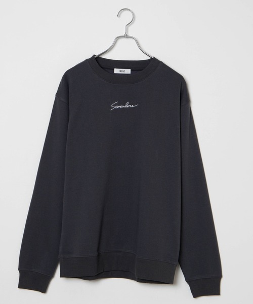 WEGO（ウィゴー）の「WEGO/シンプル刺繍プルオーバー（スウェット・メンズ・パープル/スミクロ・SMALL/LARGE/MEDIUM）」の22枚目の写真