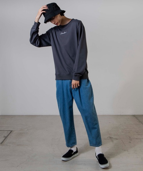 WEGO（ウィゴー）の「WEGO/シンプル刺繍プルオーバー（スウェット・メンズ・パープル/スミクロ・SMALL/LARGE/MEDIUM）」の9枚目の写真