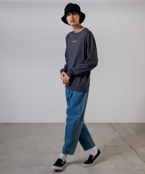 WEGO（ウィゴー）の「WEGO/シンプル刺繍プルオーバー（スウェット・メンズ・パープル/スミクロ・SMALL/LARGE/MEDIUM）」の10枚目の写真