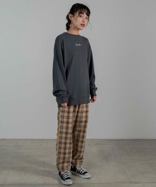 WEGO（ウィゴー）の「WEGO/シンプル刺繍プルオーバー（スウェット・メンズ・パープル/スミクロ・SMALL/LARGE/MEDIUM）」の15枚目の写真