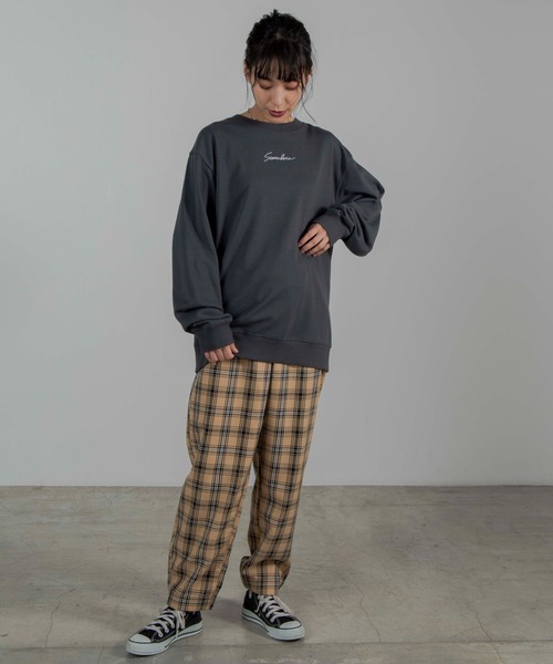 WEGO（ウィゴー）の「WEGO/シンプル刺繍プルオーバー（スウェット・メンズ・パープル/スミクロ・SMALL/LARGE/MEDIUM）」の16枚目の写真