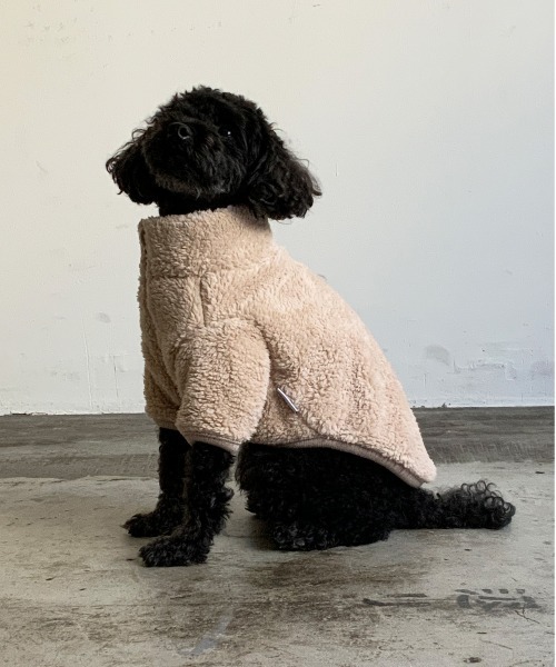 Best Friends（ベストフレンズ）の「Best Friends ベストフレンズ：ジップボアジャケット（ペットウェア・レディース・ベージュ/ピンク/ミント/ブラック/オレンジ/ブラウン・S/L/XXL/M/XL）」の3枚目の写真