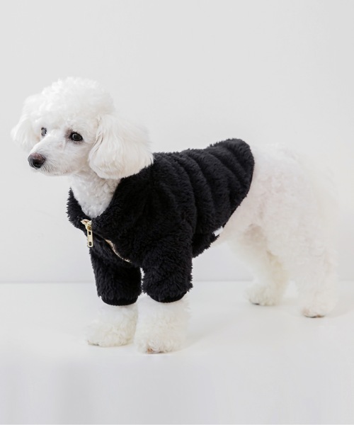 Best Friends（ベストフレンズ）の「Best Friends ベストフレンズ：ジップボアジャケット（ペットウェア・レディース・ベージュ/ピンク/ミント/ブラック/オレンジ/ブラウン・S/L/XXL/M/XL）」の2枚目の写真