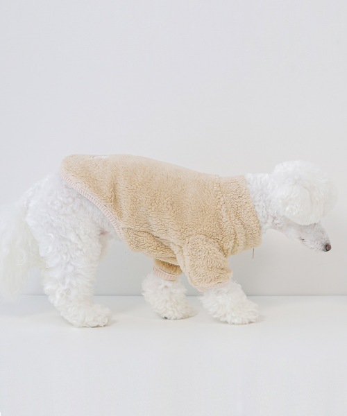 Best Friends（ベストフレンズ）の「Best Friends ベストフレンズ：ジップボアジャケット（ペットウェア・レディース・ベージュ/ピンク/ミント/ブラック/オレンジ/ブラウン・S/L/XXL/M/XL）」の7枚目の写真